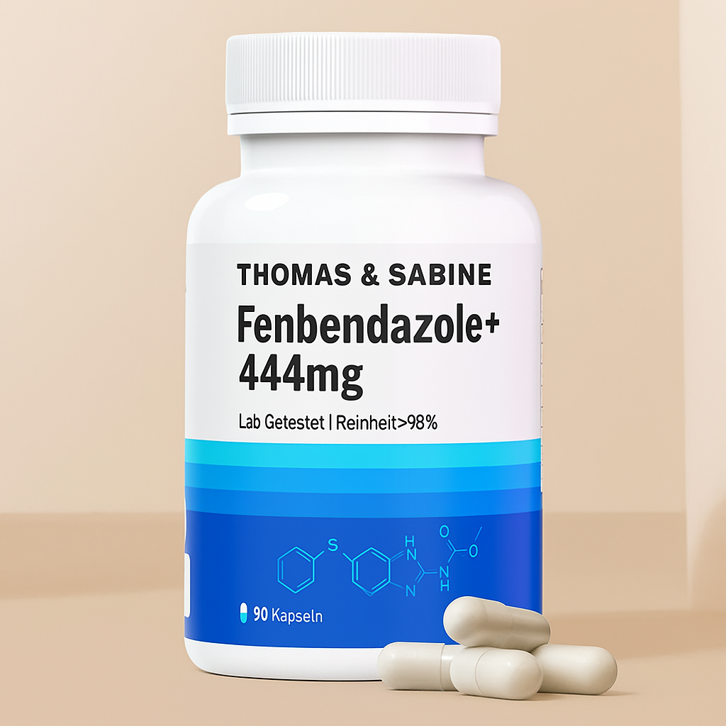 20251102_1958_Pill Bottle Design_remix_01k926tw5tfqtrsqz1c5my4rt8 Fenbendazole 444 mg – Bild 1